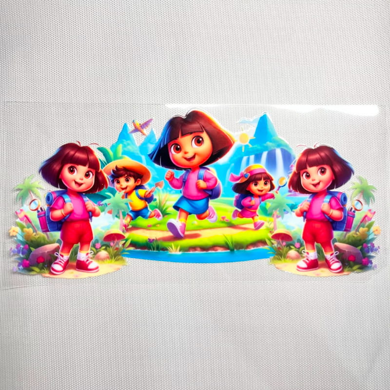 16oz UVDTF Cup Wraps, Cartoon,Dora