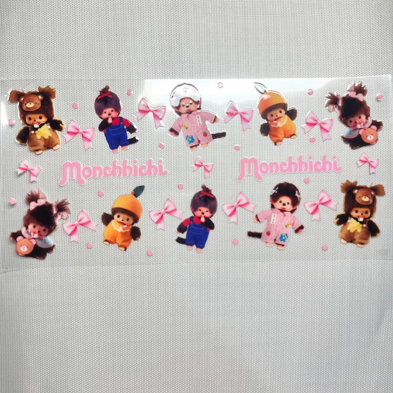 16oz UVDTF Cup Wraps,Cartoon, Monchhichi