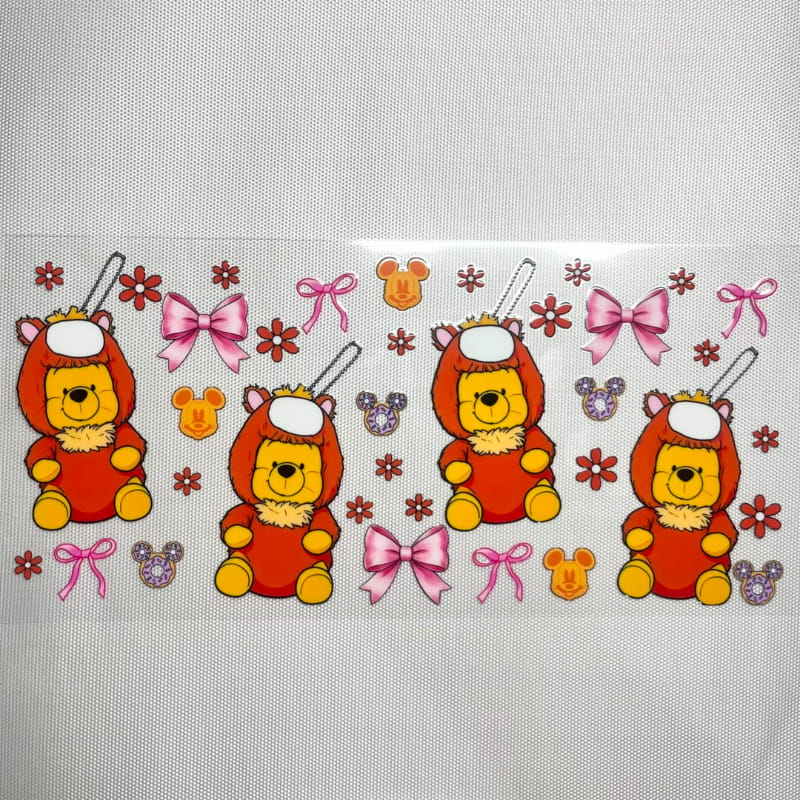 16oz UVDTF Cup Wraps ,Cartoon, Winnie Pooh