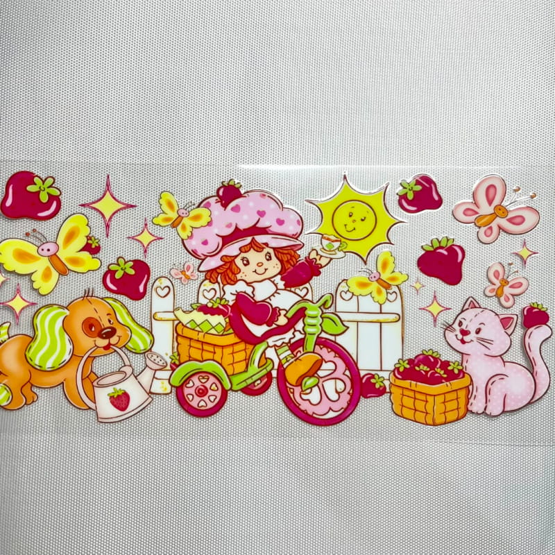 16oz UVDTF Cup Wraps,Cartoon, Strawberry Shortcake