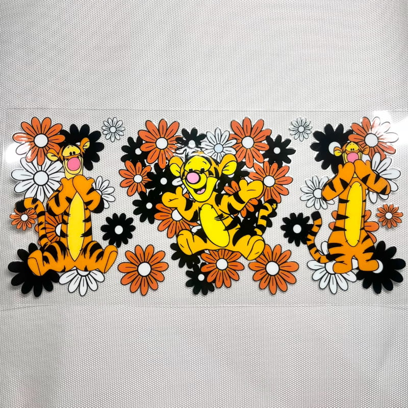 16oz UVDTF Cup Wraps ,Cartoon, Tiger