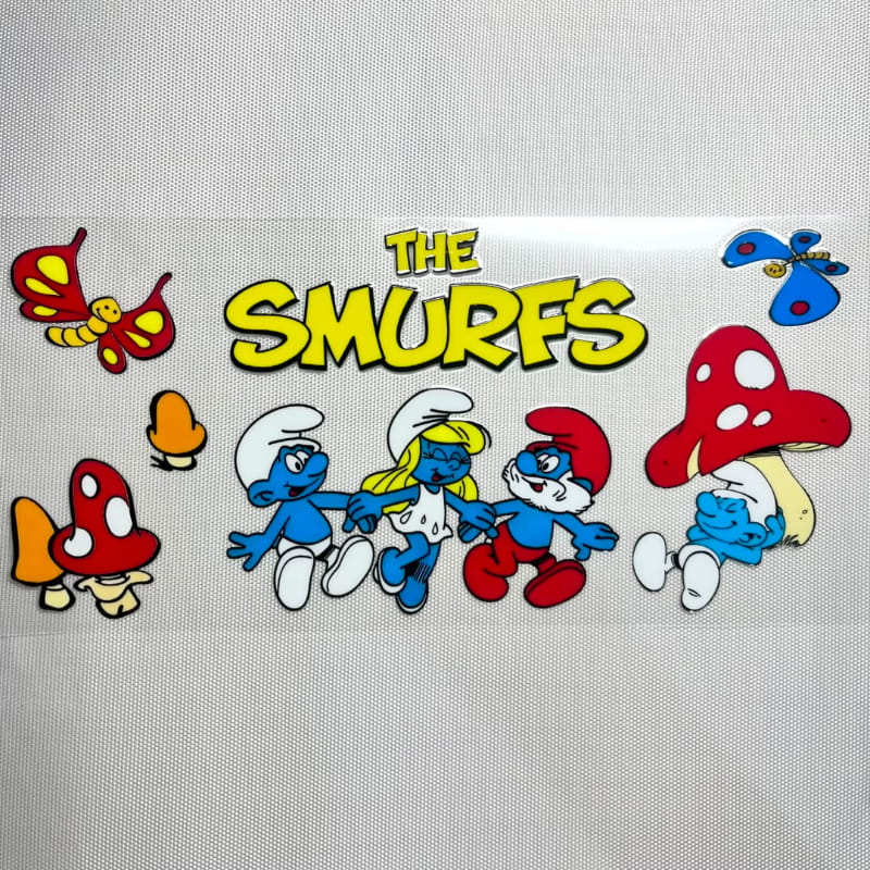 16oz UVDTF Cup Wraps,Cartoon,The Smurfs