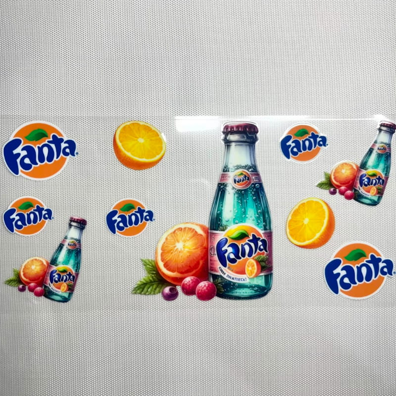 16oz UVDTF Cup Wraps ,Fanta ,Drinking