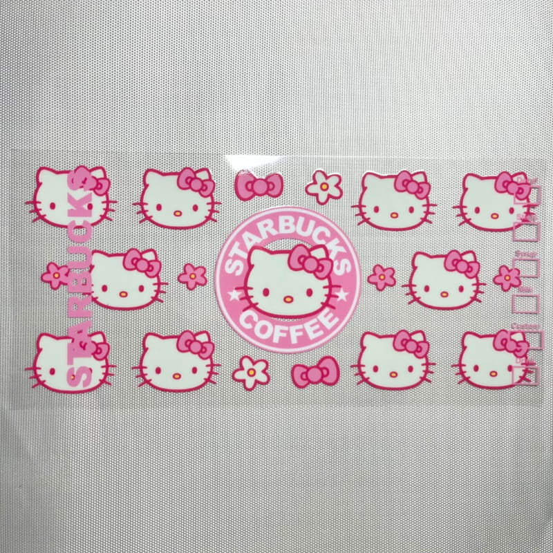16oz UVDTF Cup Wraps, Cartoon ,Hello Kitty