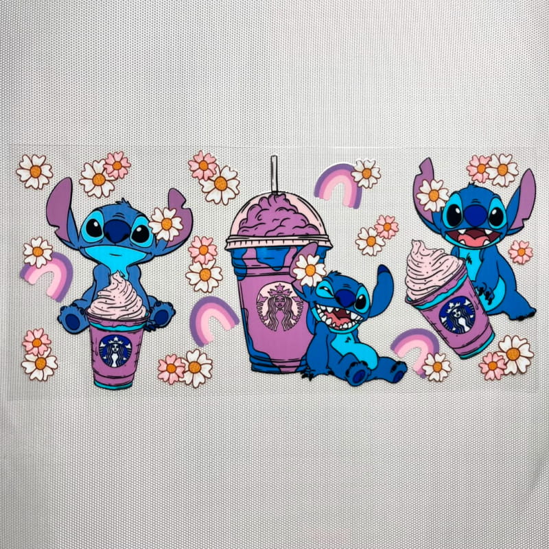 16oz UVDTF Cup Wraps, Cartoon ,Stitch