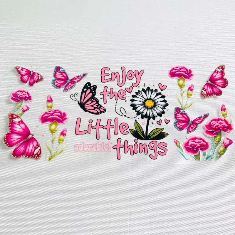 16oz UVDTF Cup Wraps, Positive Words, Butterfly