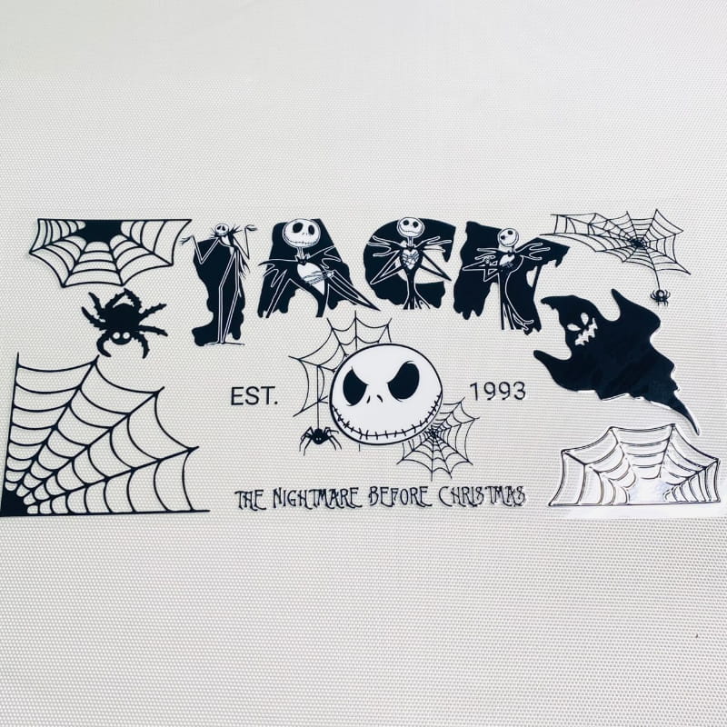 16oz UVDTF Cup Wraps,Halloween, Horroible, Jack And Sally