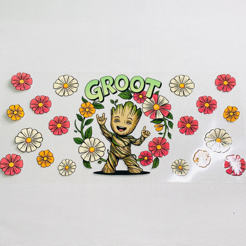16oz UVDTF Cup Wraps,Cartoon ,Groot