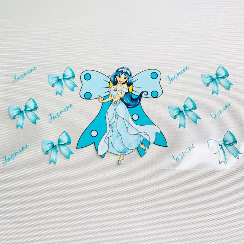 16oz UVDTF Cup Wraps, Cartoon Princess, Jasmin