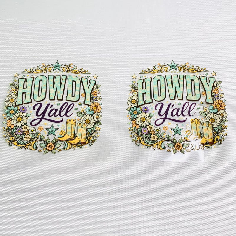 16oz UVDTF Cup Wraps, Howdy & Boots