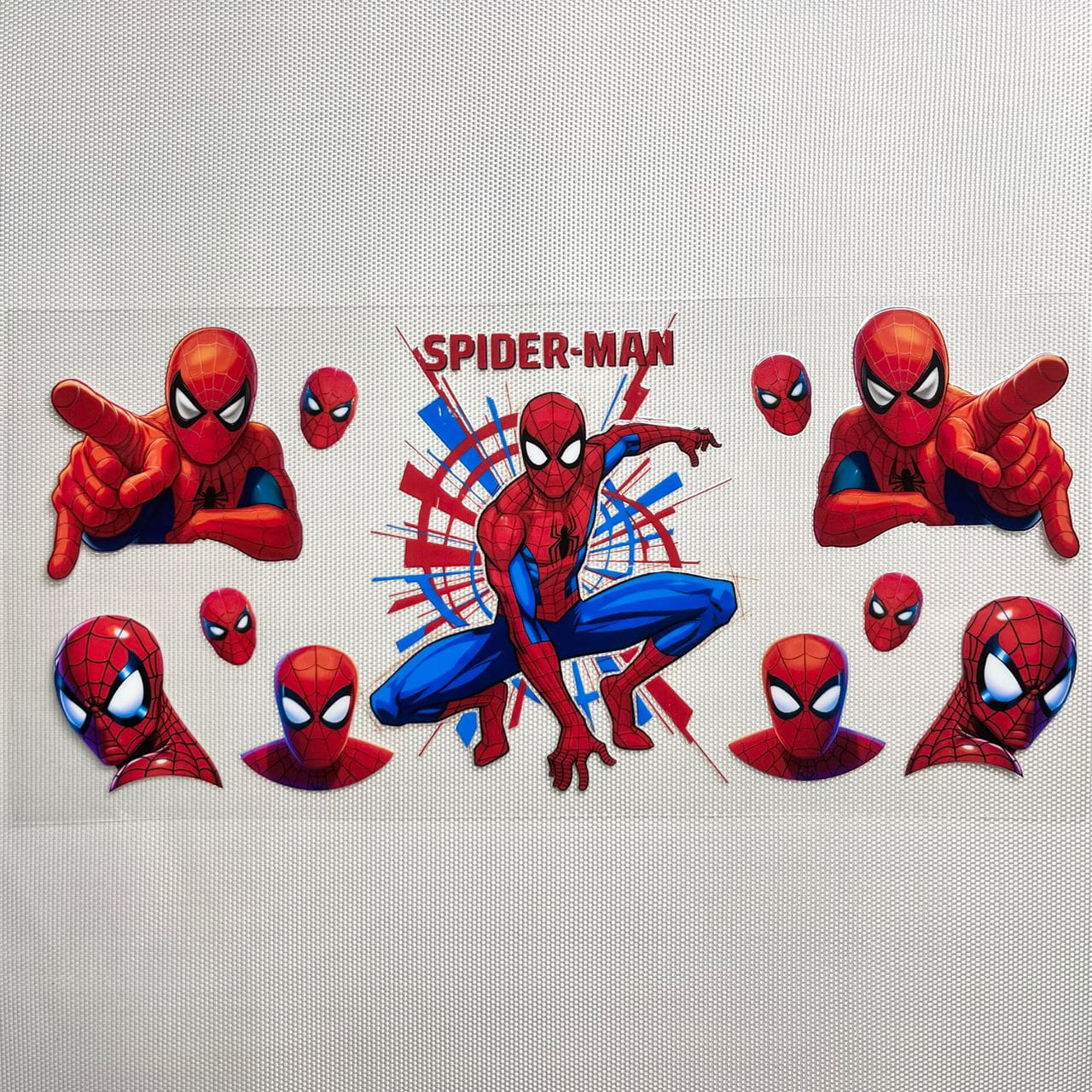 16oz UVDTF Cup Wraps, Cartoon Hero ,Spiderman