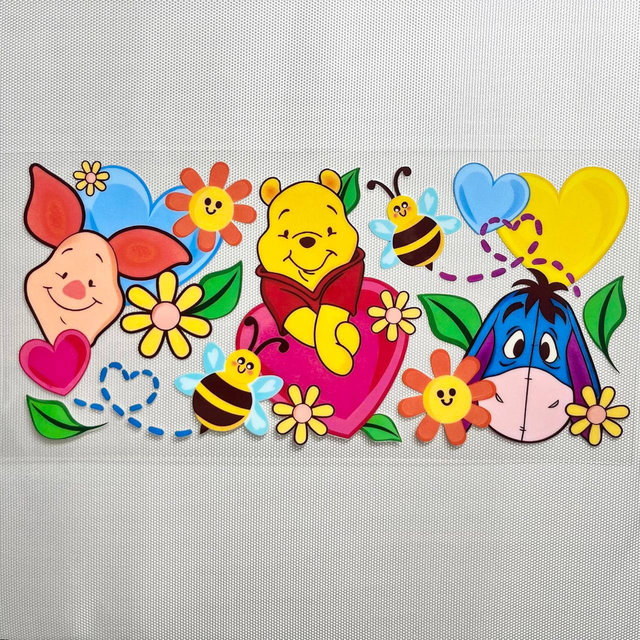 16oz UVDTF Cup Wraps, Cartoon, Winnie Pooh & Piglet & Eeyore & Honey bee