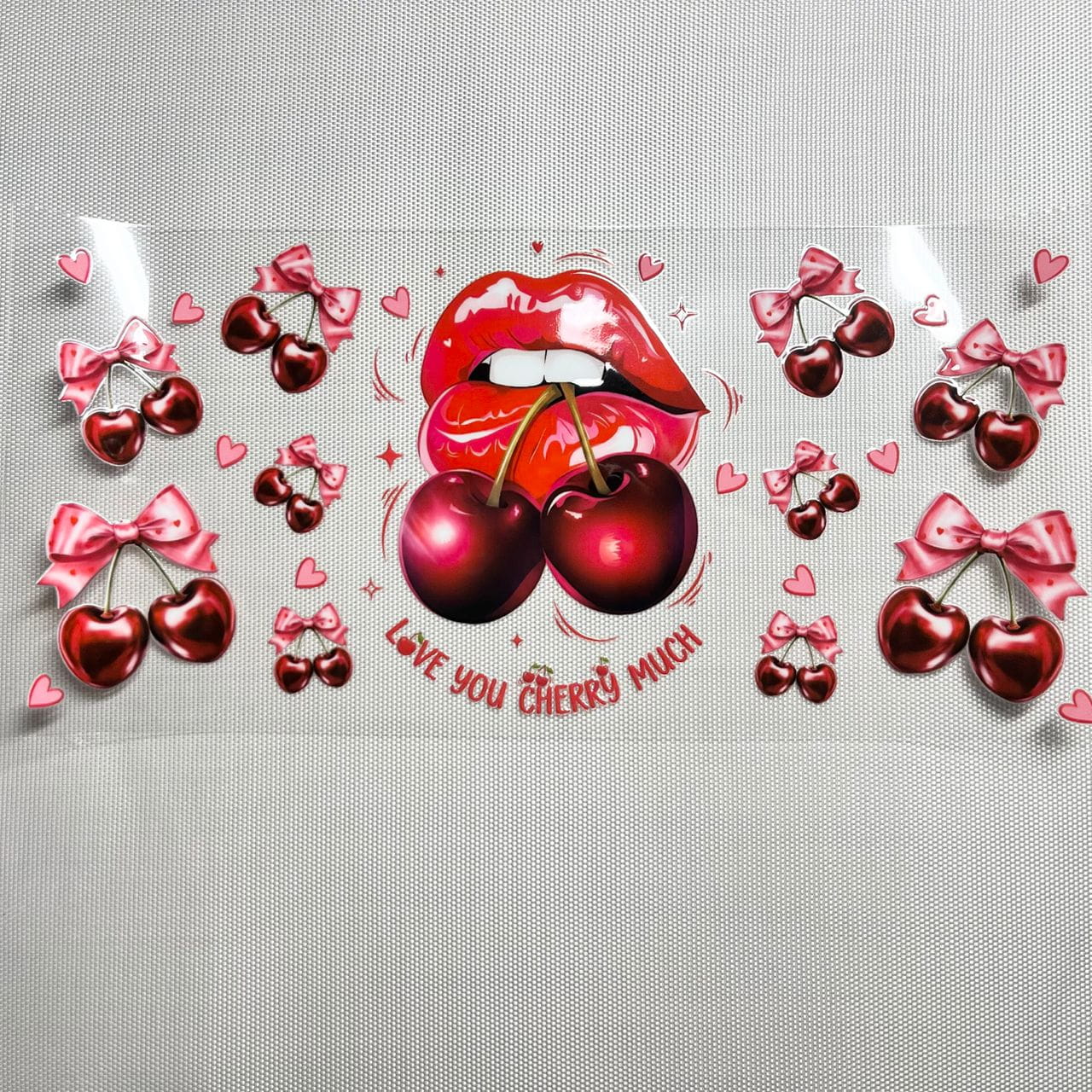 16oz UVDTF Cup Wraps, Lip with Cherry