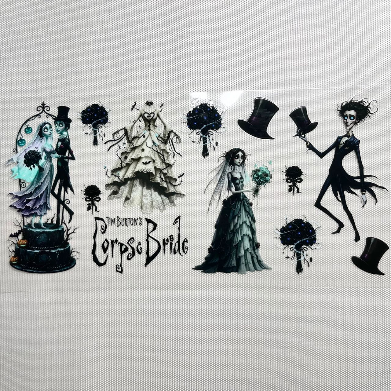 16oz UVDTF Cup Wraps,Cartoon , Corpse Bride