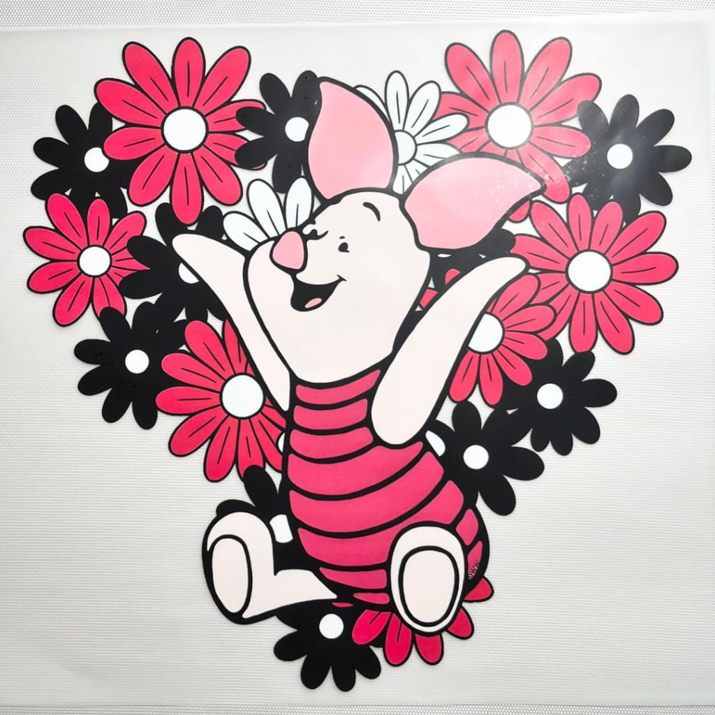 10inch Size DTF Heat Transfer ,Cartoon, Piglet