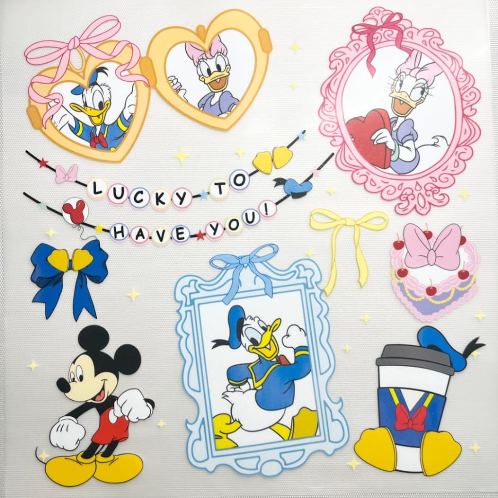 10inch Size DTF Heat Transfer ,Cartoon, Daisy & Donald & Micky