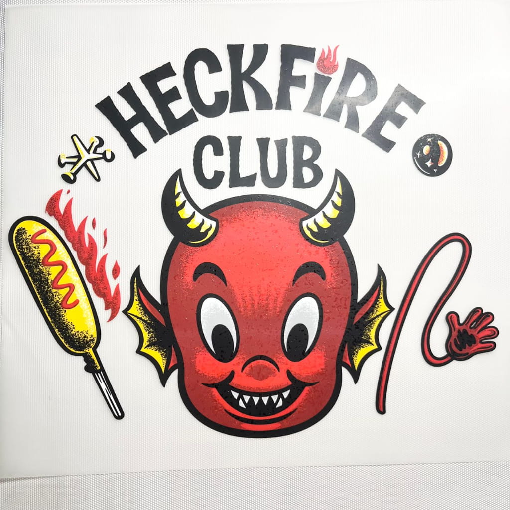 10inch Size DTF Heat Transfer ,Stranger Things ,Heckfire