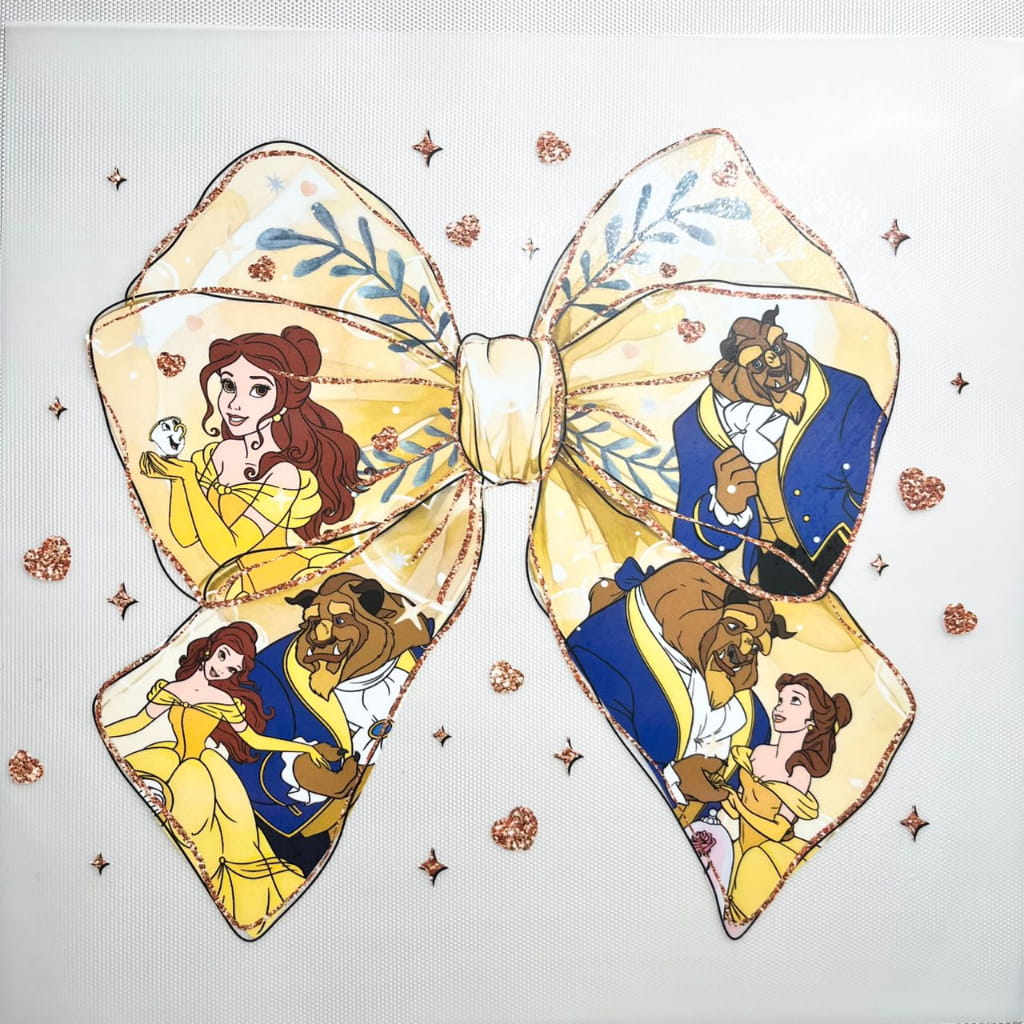 10inch Size DTF Heat Transfer ,Cartoon , Princess ,The Beauty And Beast ,Bella