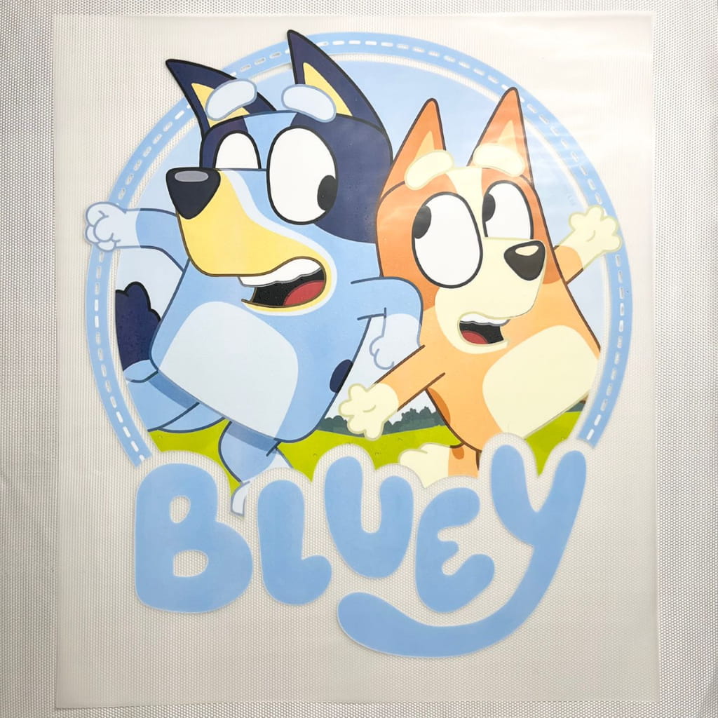 10inch Size DTF Heat Transfer , Cartoon ,Bluey