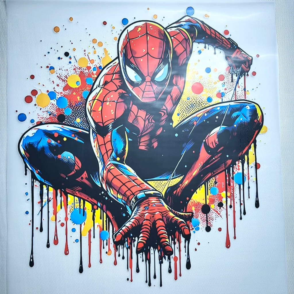 10inch Size DTF Heat Transfer ,Cartoon ,Hero , Spiderman