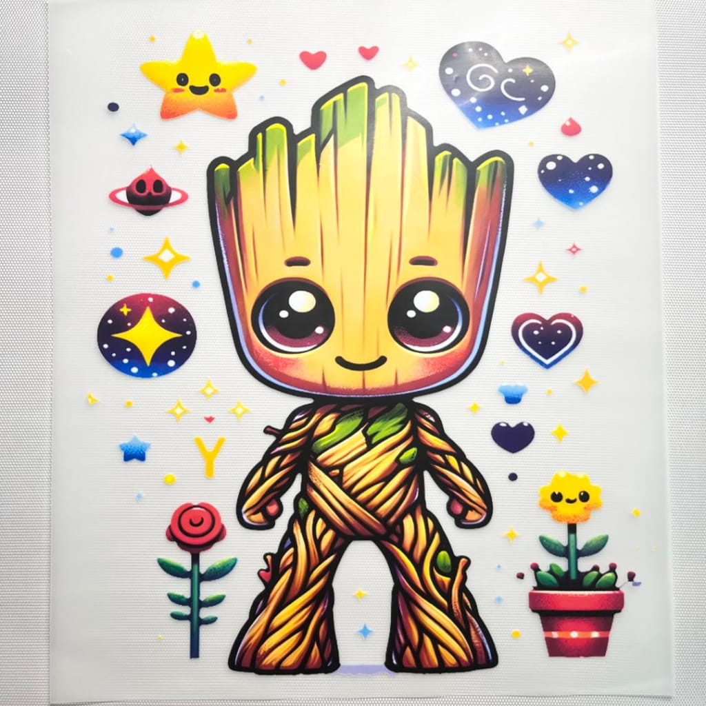10inch Size DTF Heat Transfer ,Cartoon ,Groot