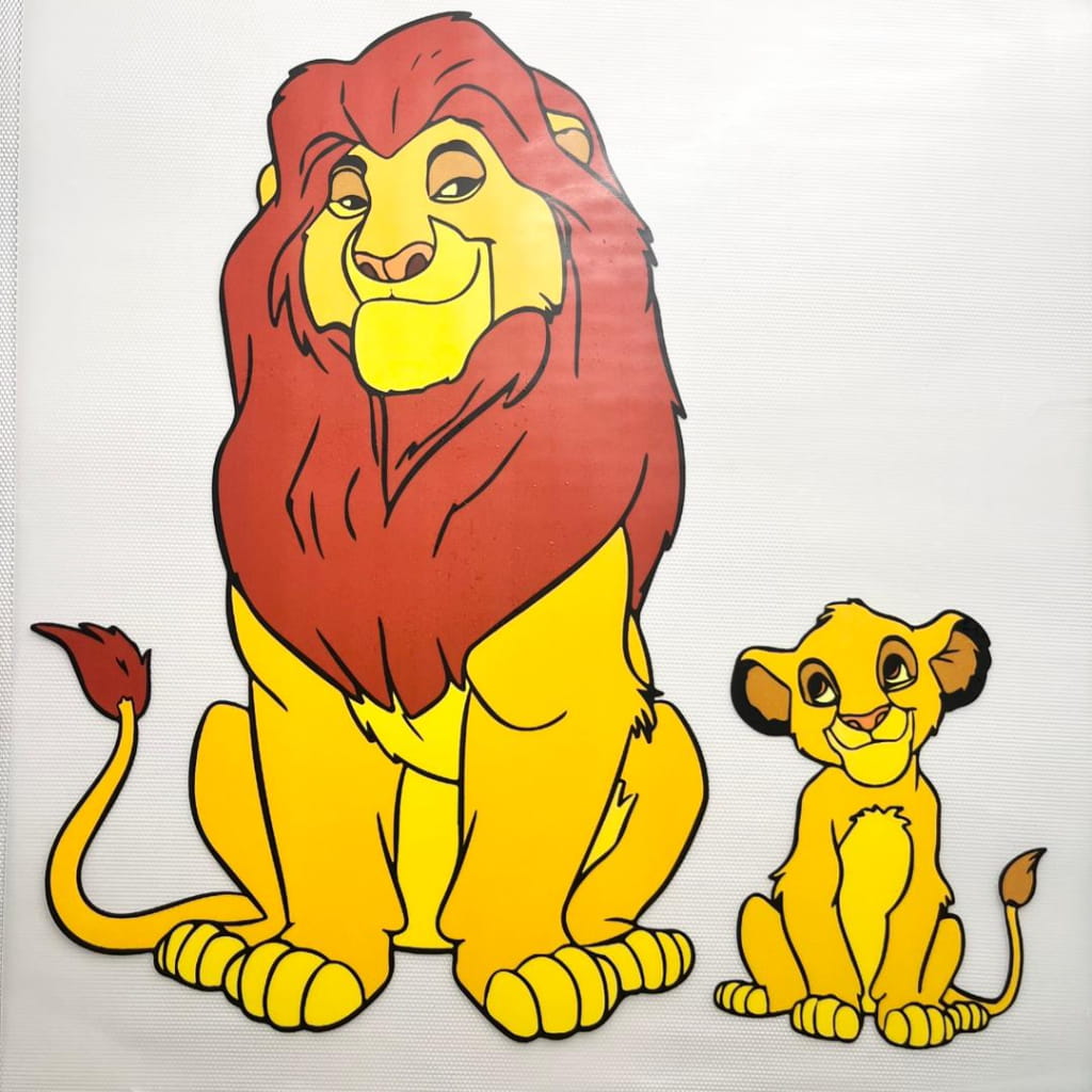 10inch Size DTF Heat Transfer , Cartoon , Lion King