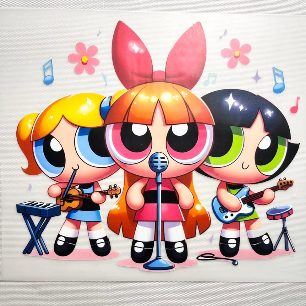 10inch Size DTF Heat Transfer ,Cartoon ,Power Puff Girls Bellota