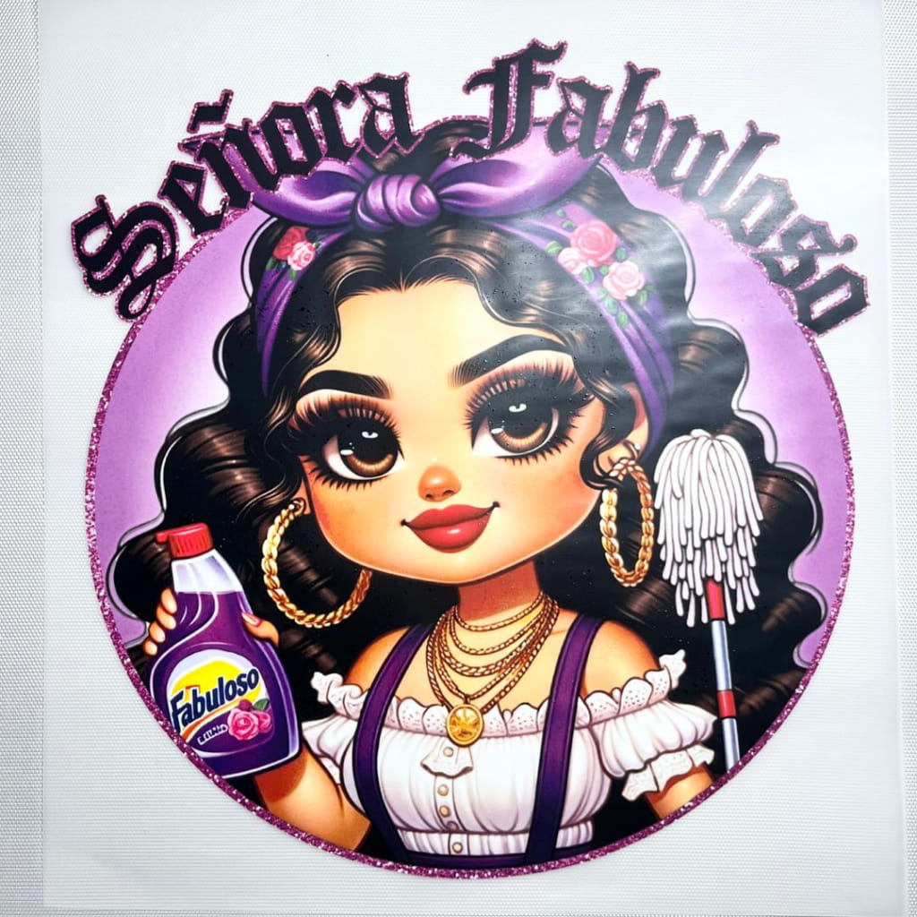 10inch Size DTF Heat Transfer, Mexican Lady ,Senora Fabulosa