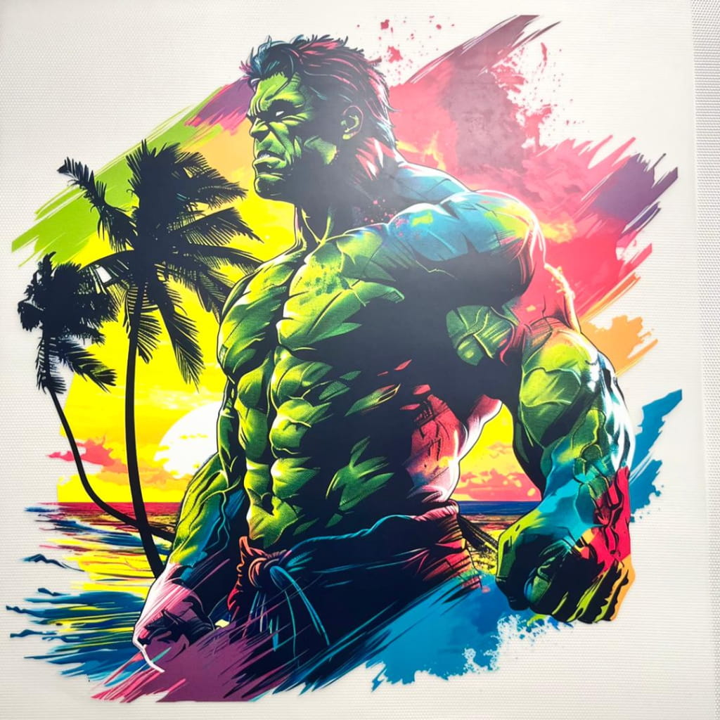 10inch Size DTF Heat Transfer ,Cartoon ,The Hulk & Hero