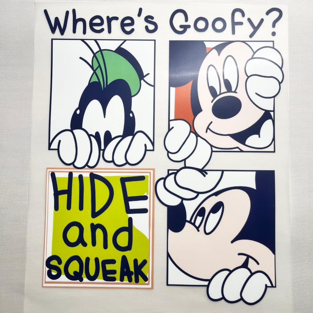 10inch Size DTF Heat Transfer ,Cartoon ,Micky And Minnie