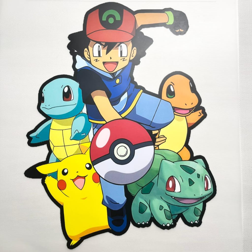 10inch Size DTF Heat Transfer ,Japanese Anime, Pokemon