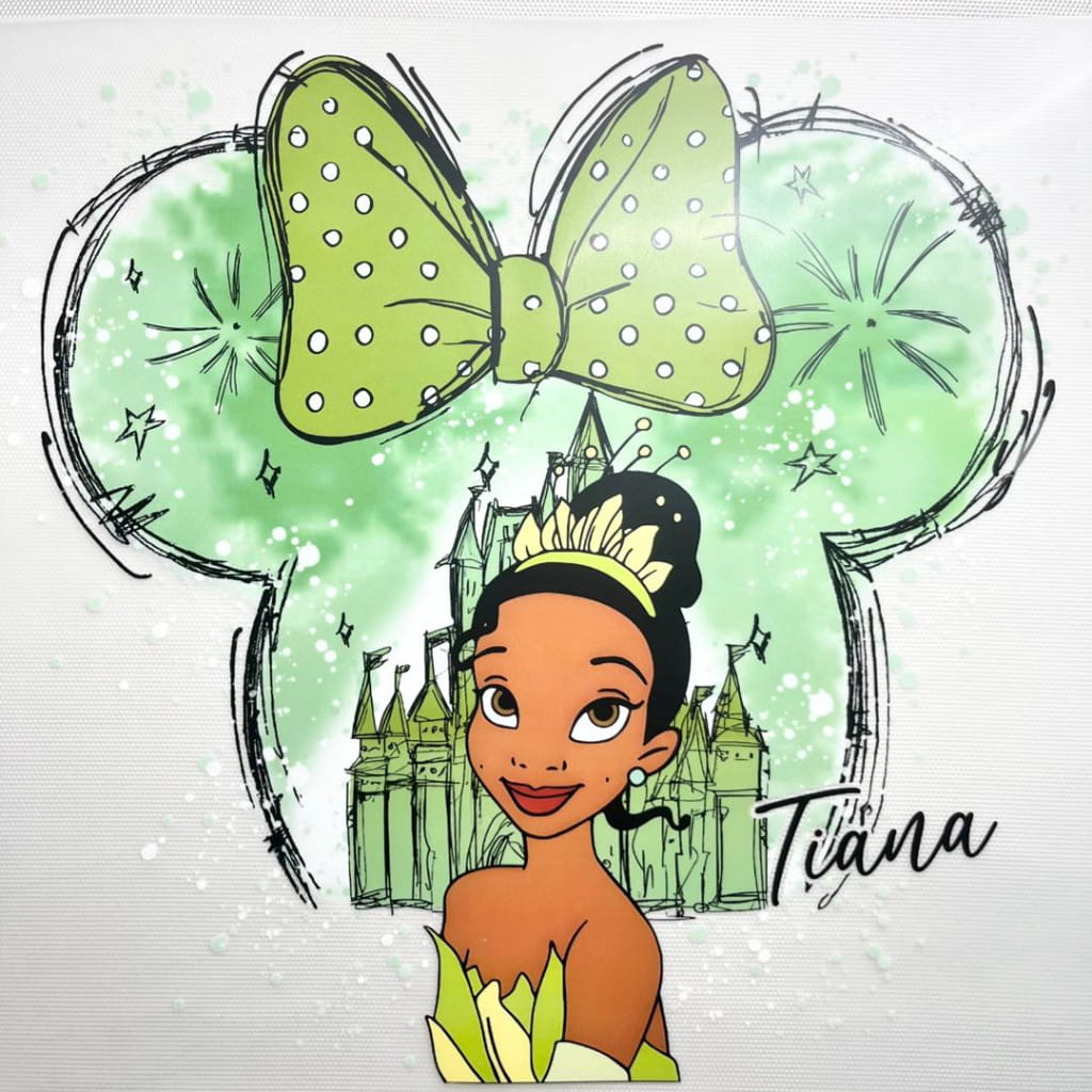10inch Size DTF Heat Transfer ,Cartoon , Princess ,Tiana