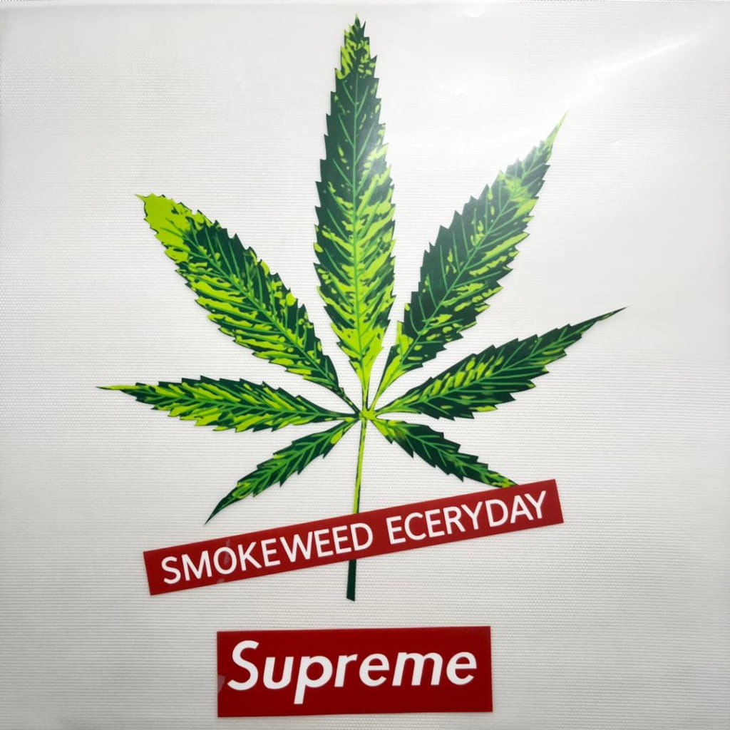 10inch Size DTF Heat Transfer ,Tobacco, Green Leaves