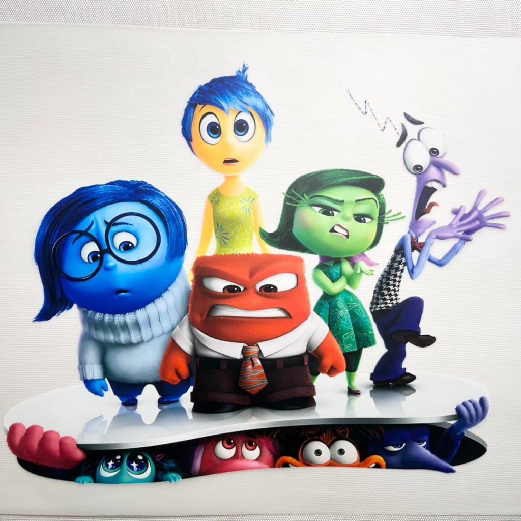 10inch Size DTF Heat Transfer ,Cartoon , Inside Out