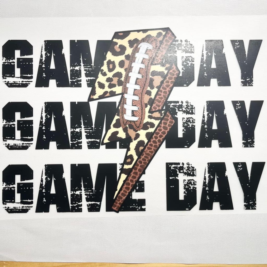 10inch Size DTF Heat Transfer ,Football , Game Day
