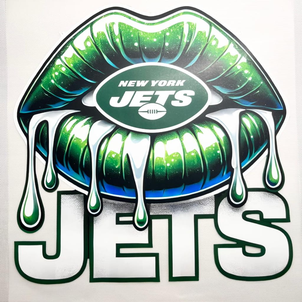 10inch Size DTF Heat Transfer ,Sports Team ,Football ,Jets