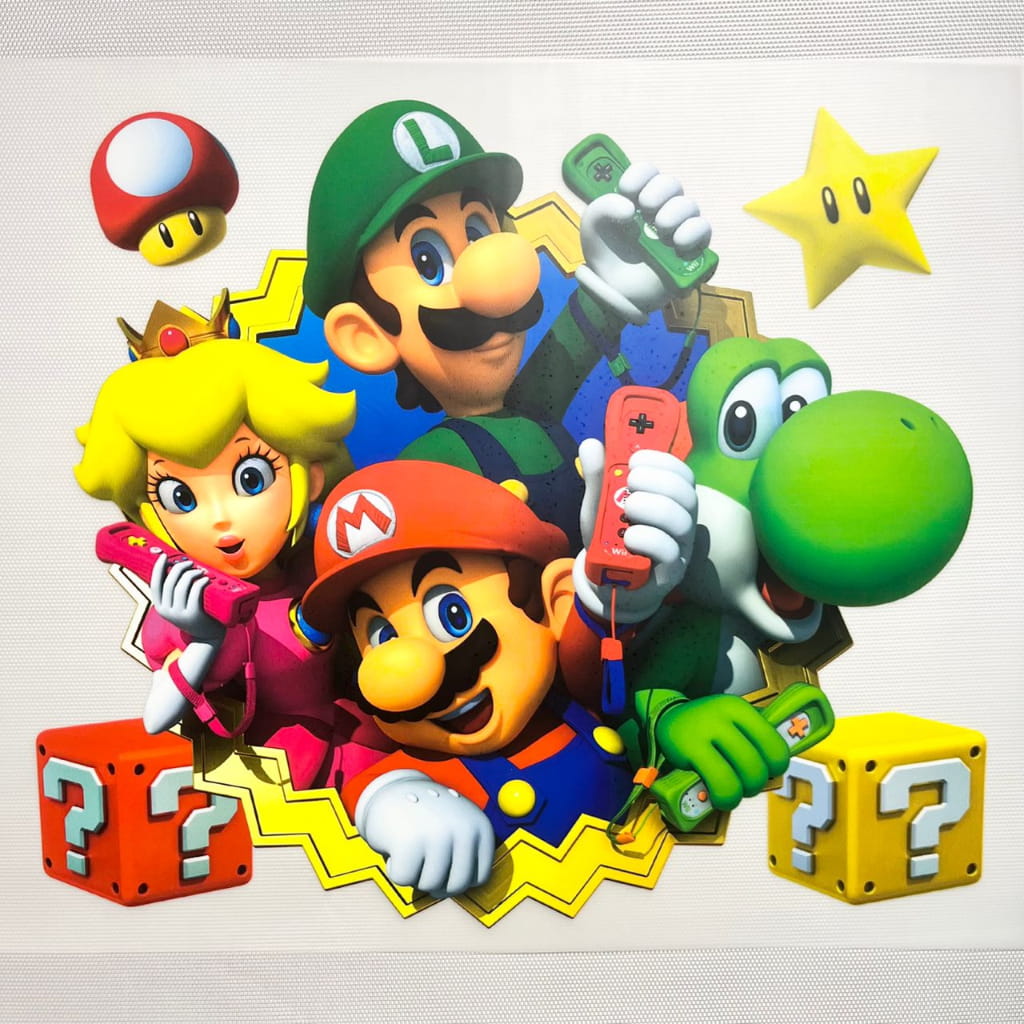 10inch Size DTF Heat Transfer, Cartoon ,Super Mario