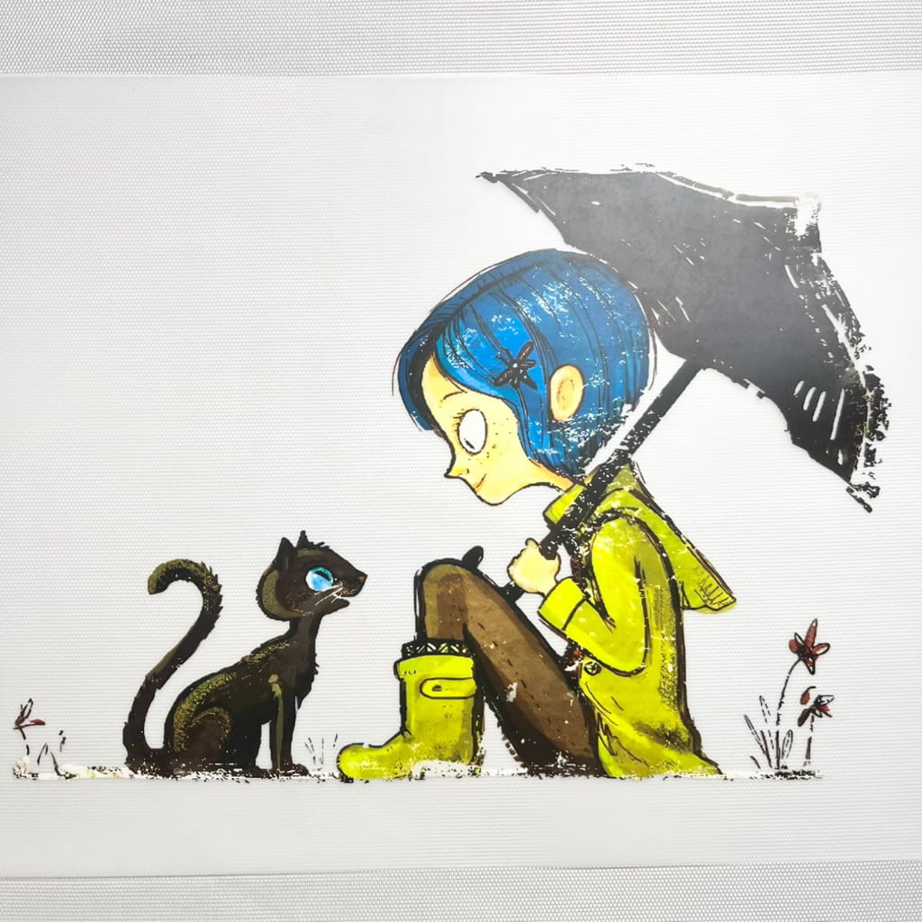 10inch Size DTF Heat Transfer, Cartoon ,Coraline