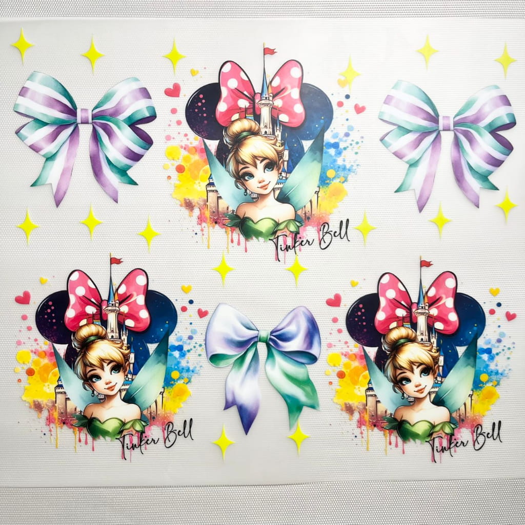10inch Size DTF Heat Transfer, Cartoon , Princess Tiker Bell