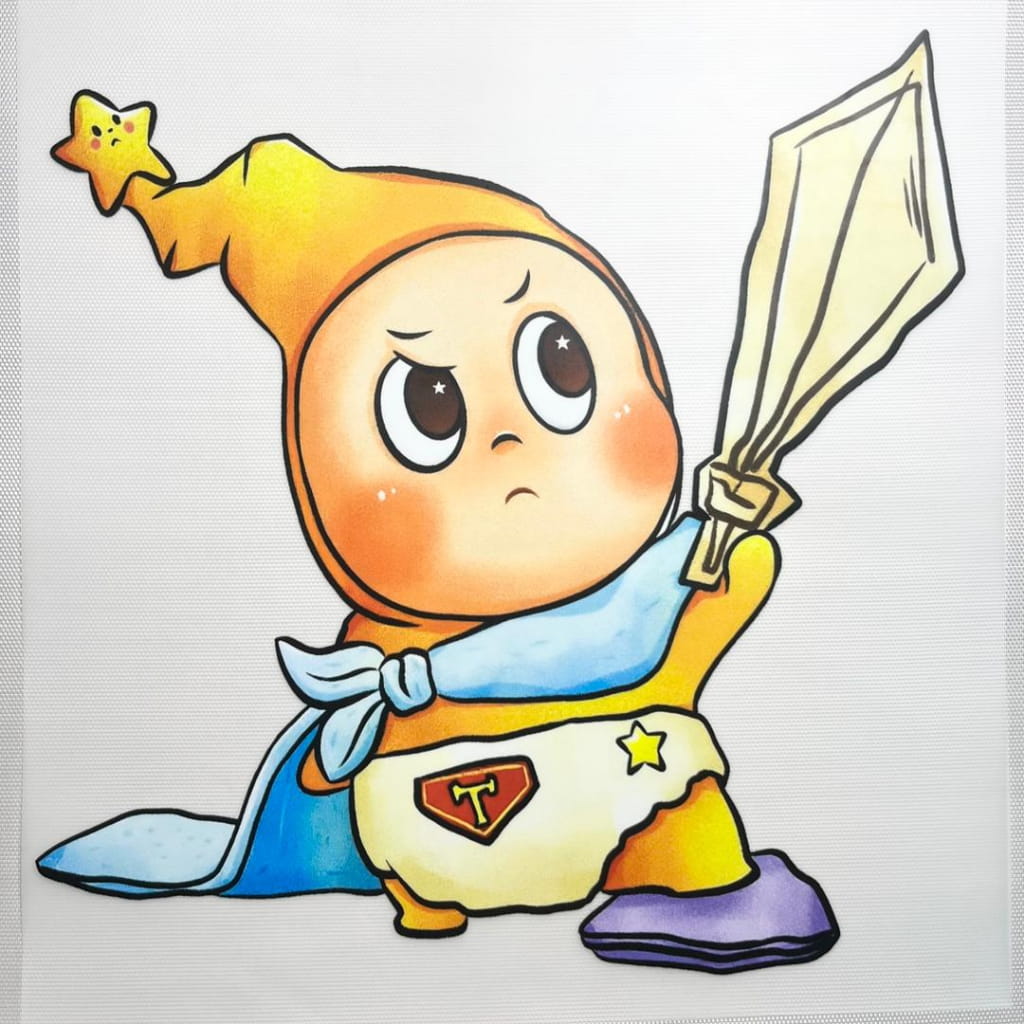 10inch Size DTF Heat Transfer, Cartoon ,Twinkle Pop Mart