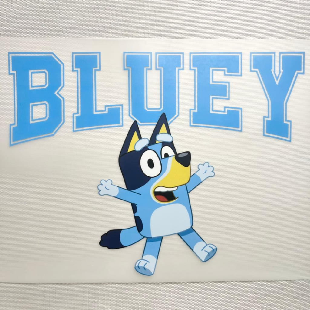 10inch Size DTF Heat Transfer,Cartoon , Bluey