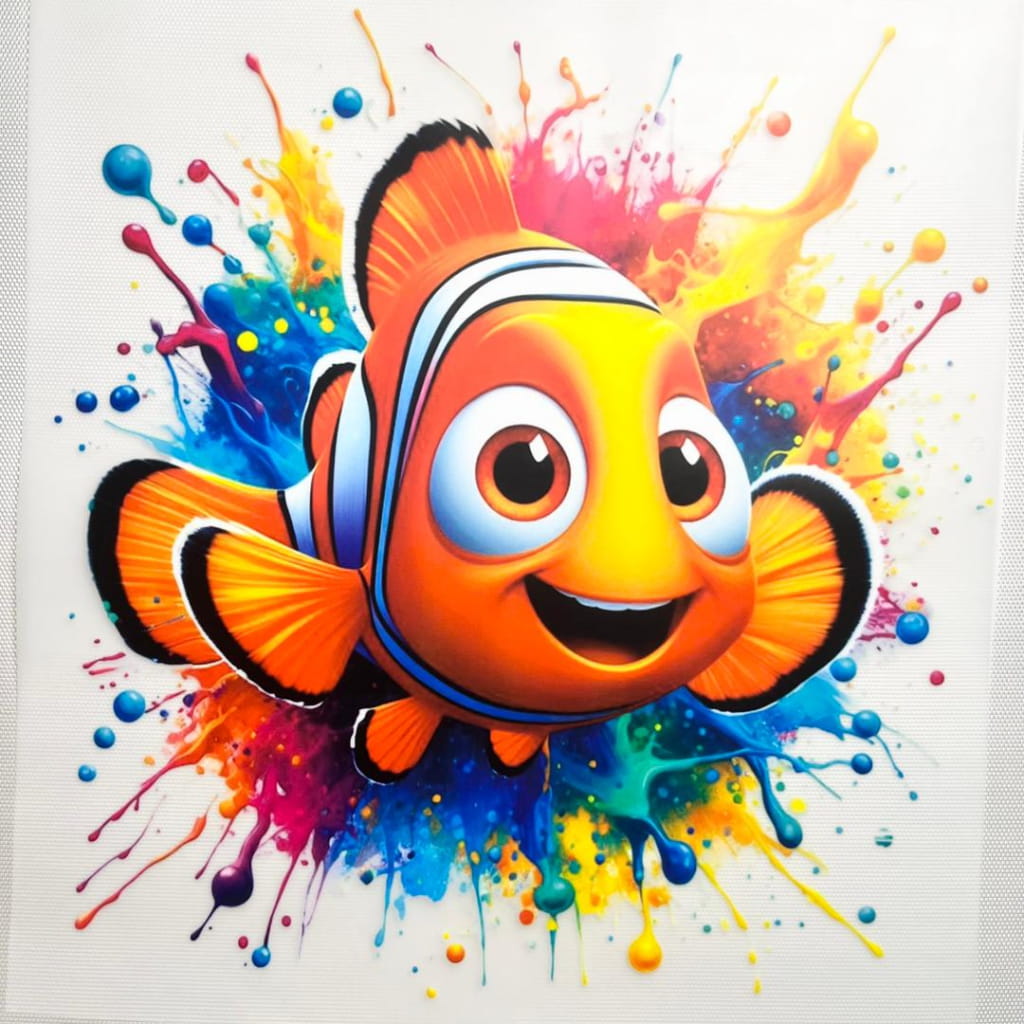 10inch Size DTF Heat Transfer,Cartoon , Nemo