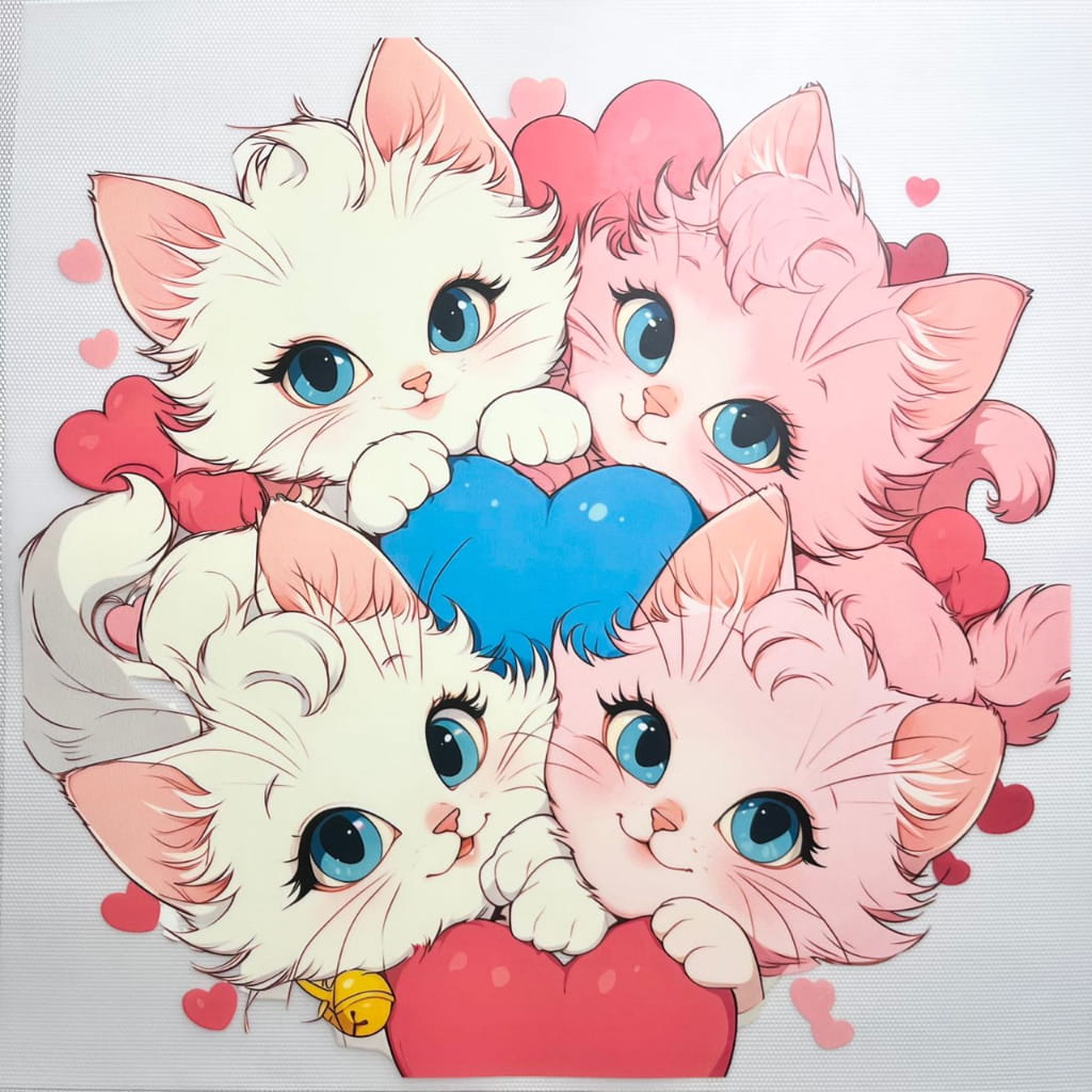 10inch Size DTF Heat Transfer, Cartoon ,Marie Cat
