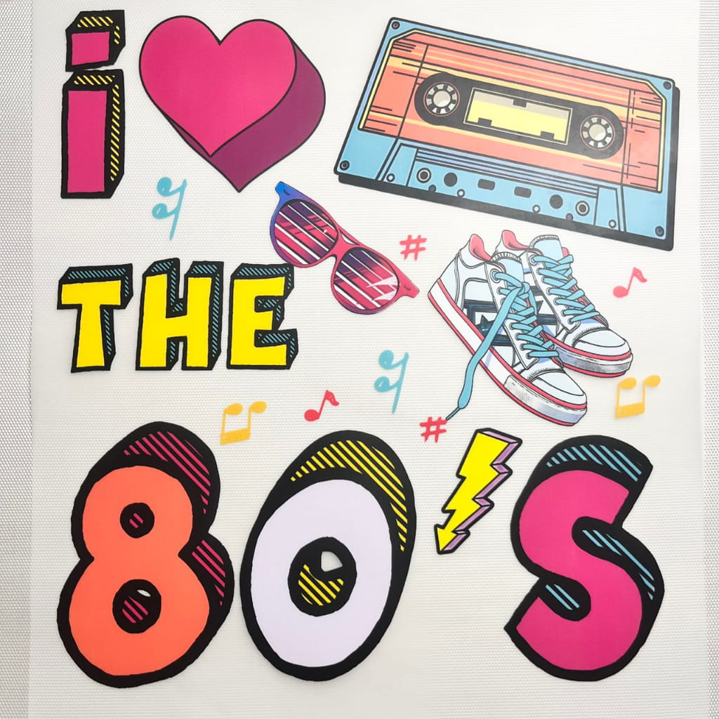 10inch Size DTF Heat Transfer,80's Items