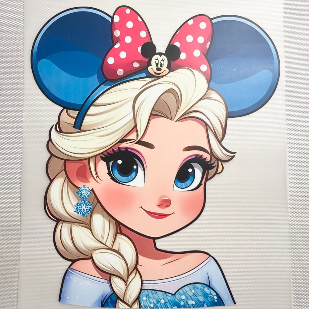 10inch Size DTF Heat Transfer, Cartoon ,Princess Elsa