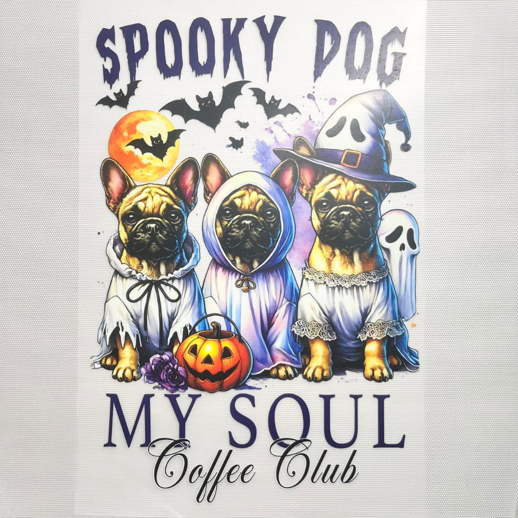 10inch Size DTF Heat Transfer ,Halloween ,Horroible, Ghost , Pumking Dog