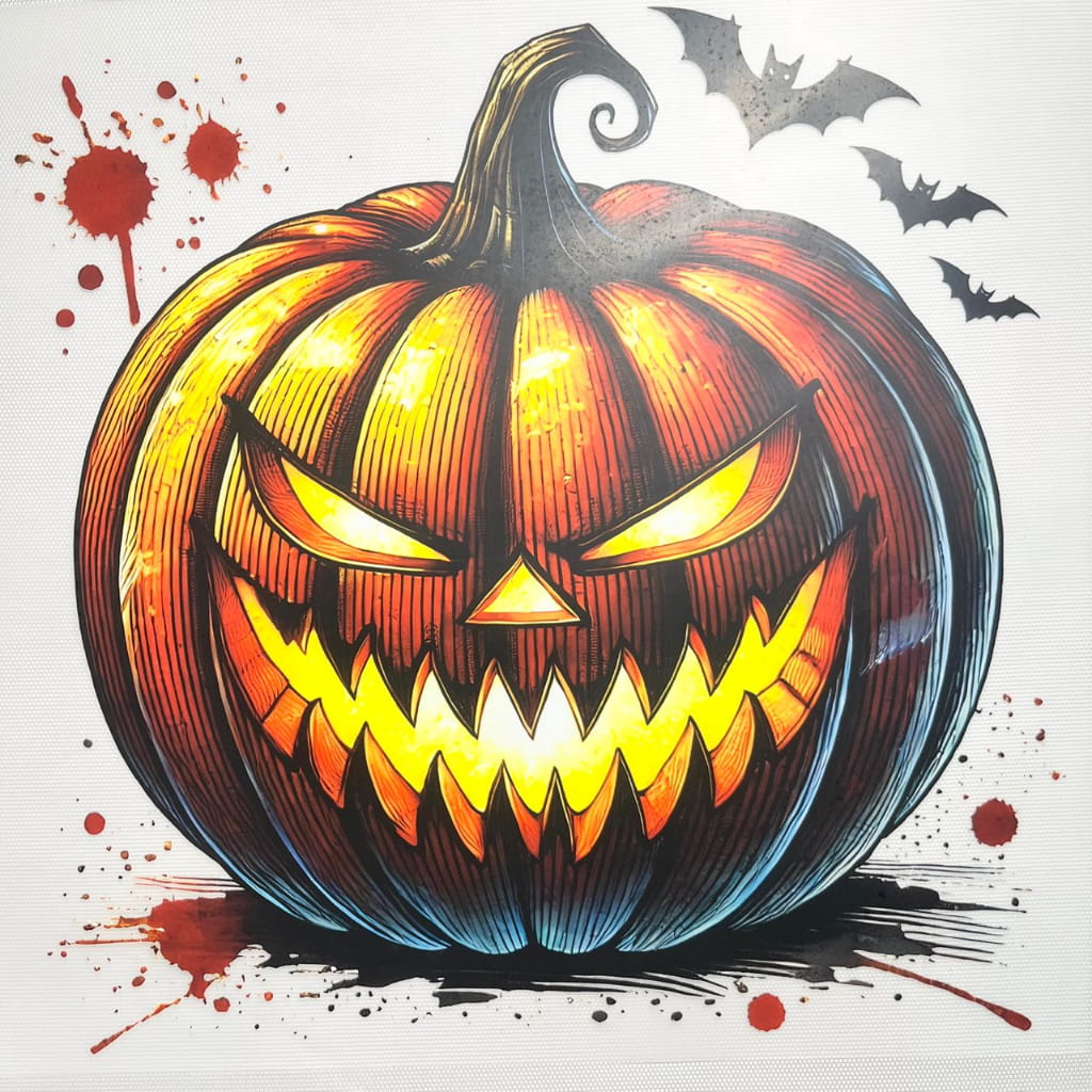 10inch Size DTF Heat Transfer, Halloween ,Horroible ,Pumpkin Patch
