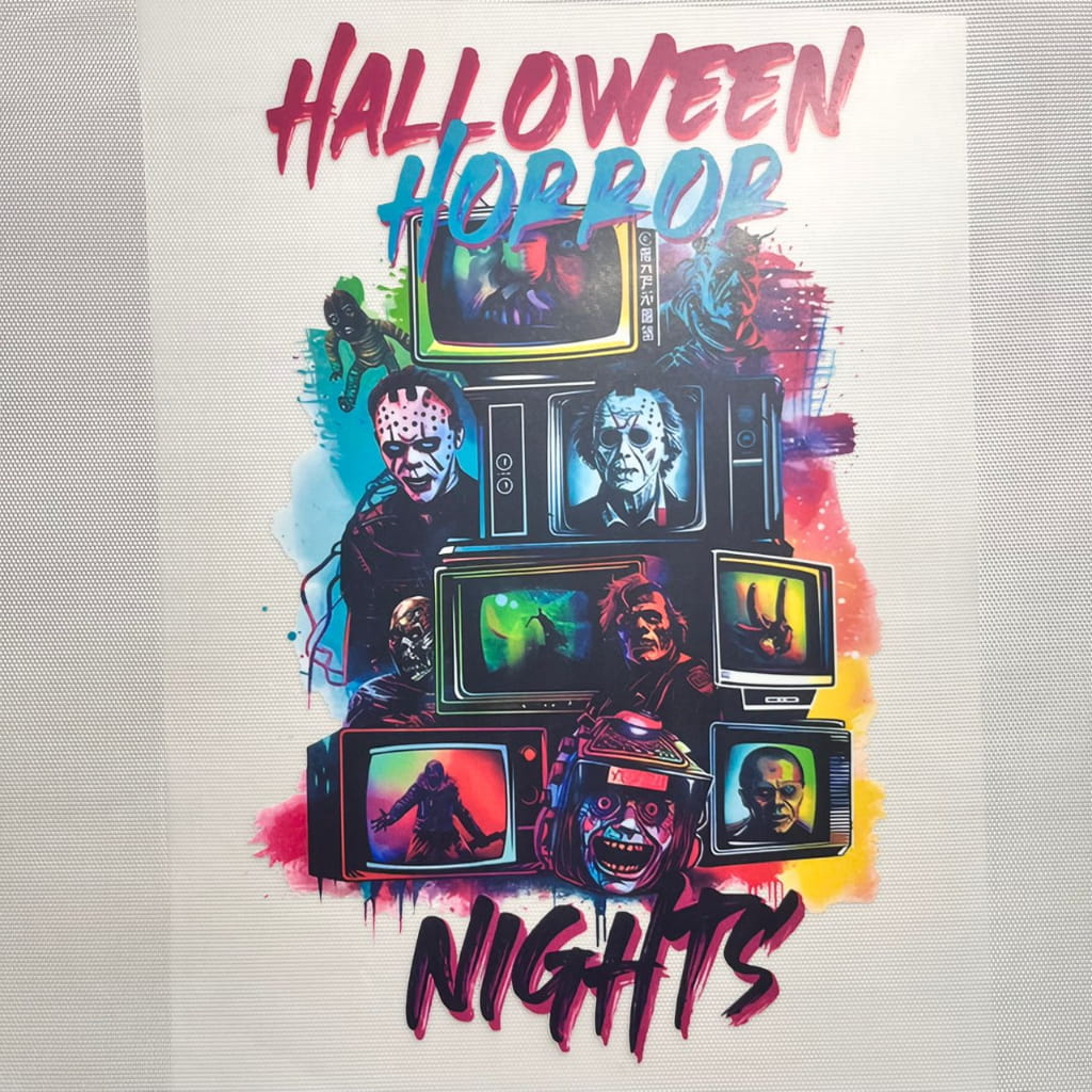 10inch Size DTF Heat Transfer, Halloween ,Horroible
