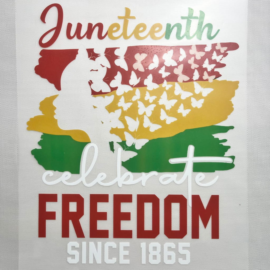 10inch Size DTF Heat Transfer,Juneteenth