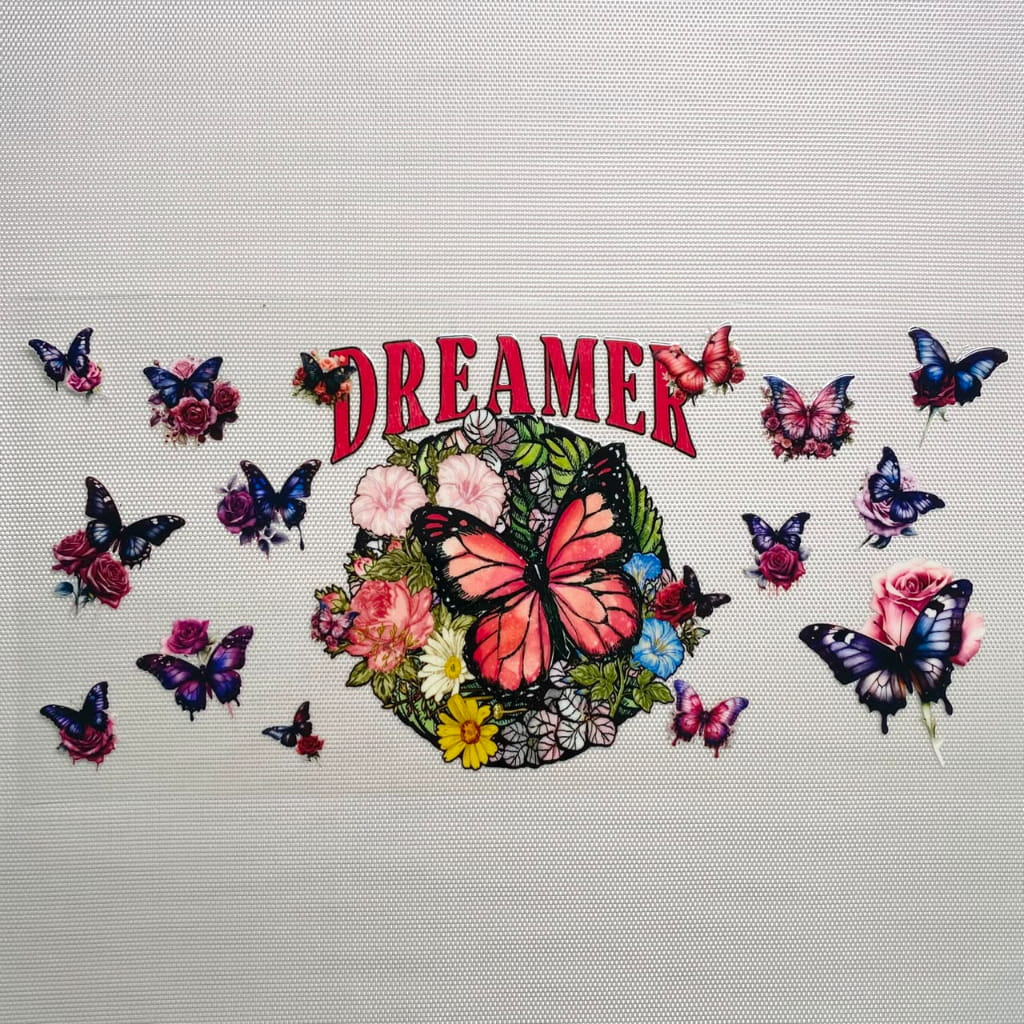16oz UVDTF Cup Wraps, Animal ,Butterfly With Words